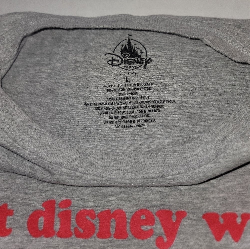 Walt Disney World Rainbow Short Sleeve Crew Neck T-shirt SZ L - Picture 6 of 6